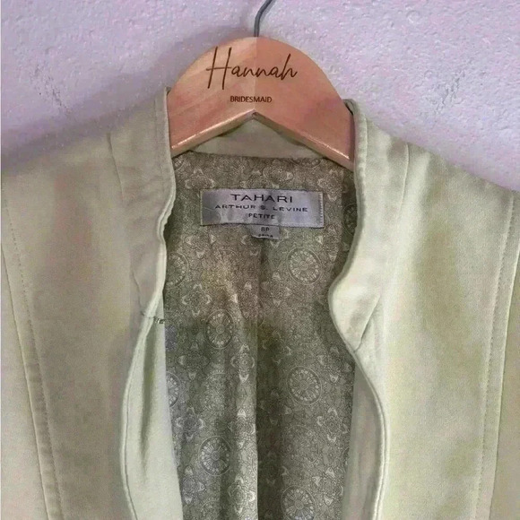 Tahari Petite Blazer | Light Neon Green | 8P - Picture 4 of 4